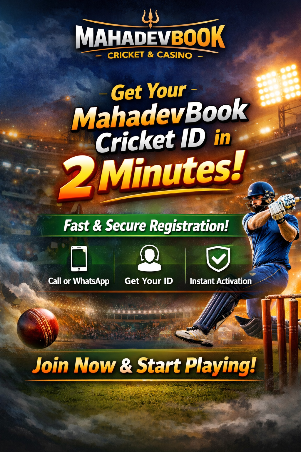 mahadev cricket book id