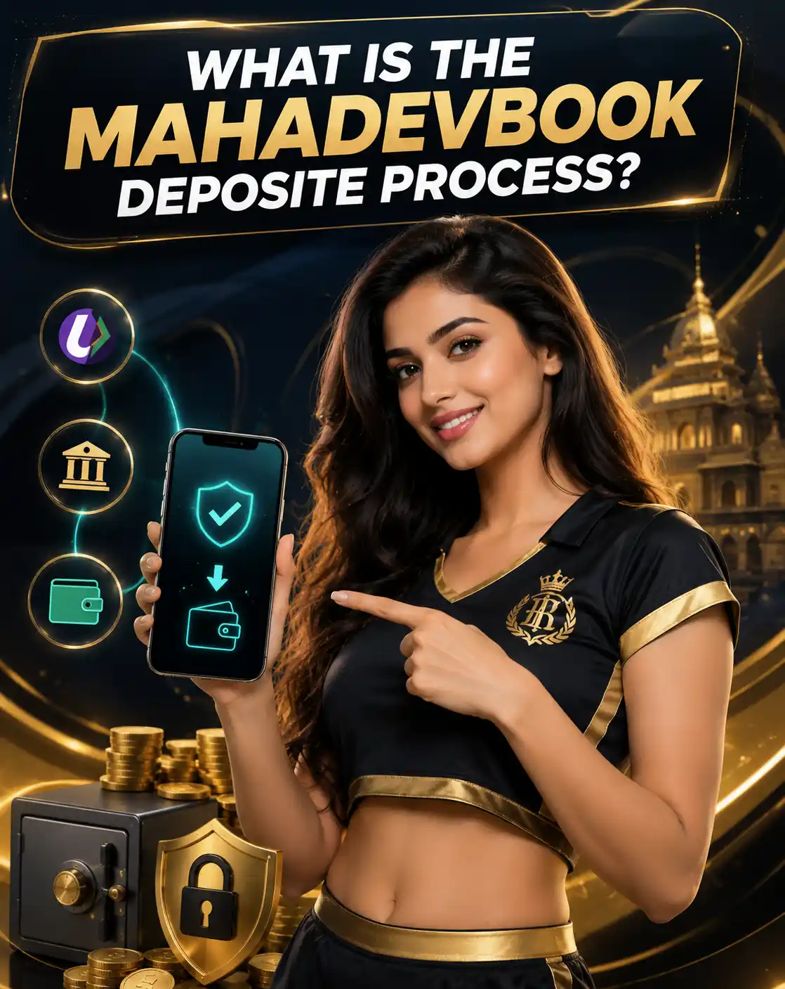 Open bank ledger book representing the Mahadev Book deposit process